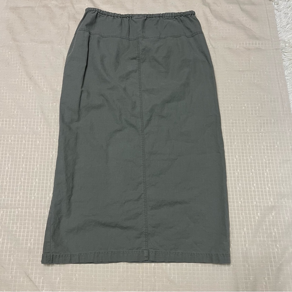 Vintage White Stag Women’s Linen Blend Long Pencil Skirt W/back Pockets Sz Large